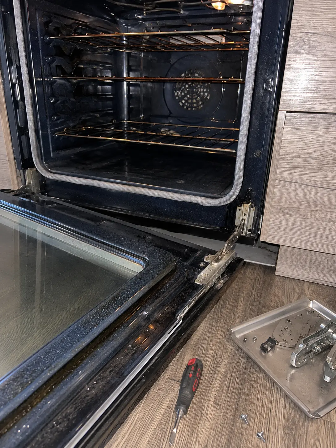LG ProBake oven hinge and seal replacement