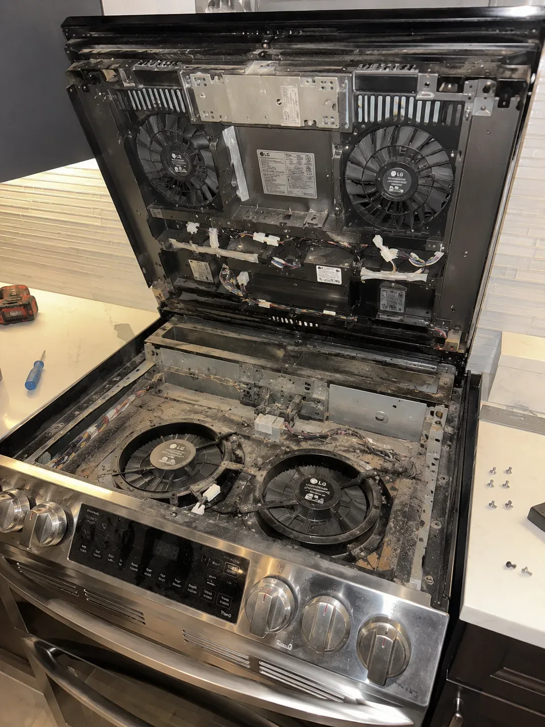 LG induction cooktop cooling fan replacement