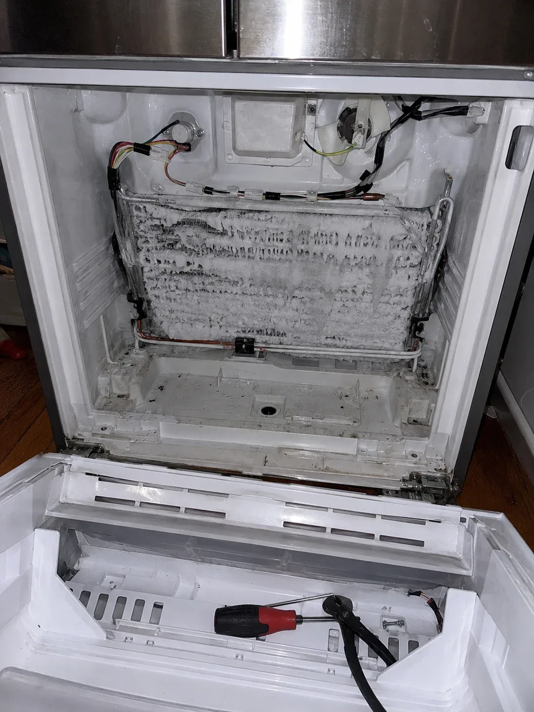 GE Profile fridge defrost system repair
