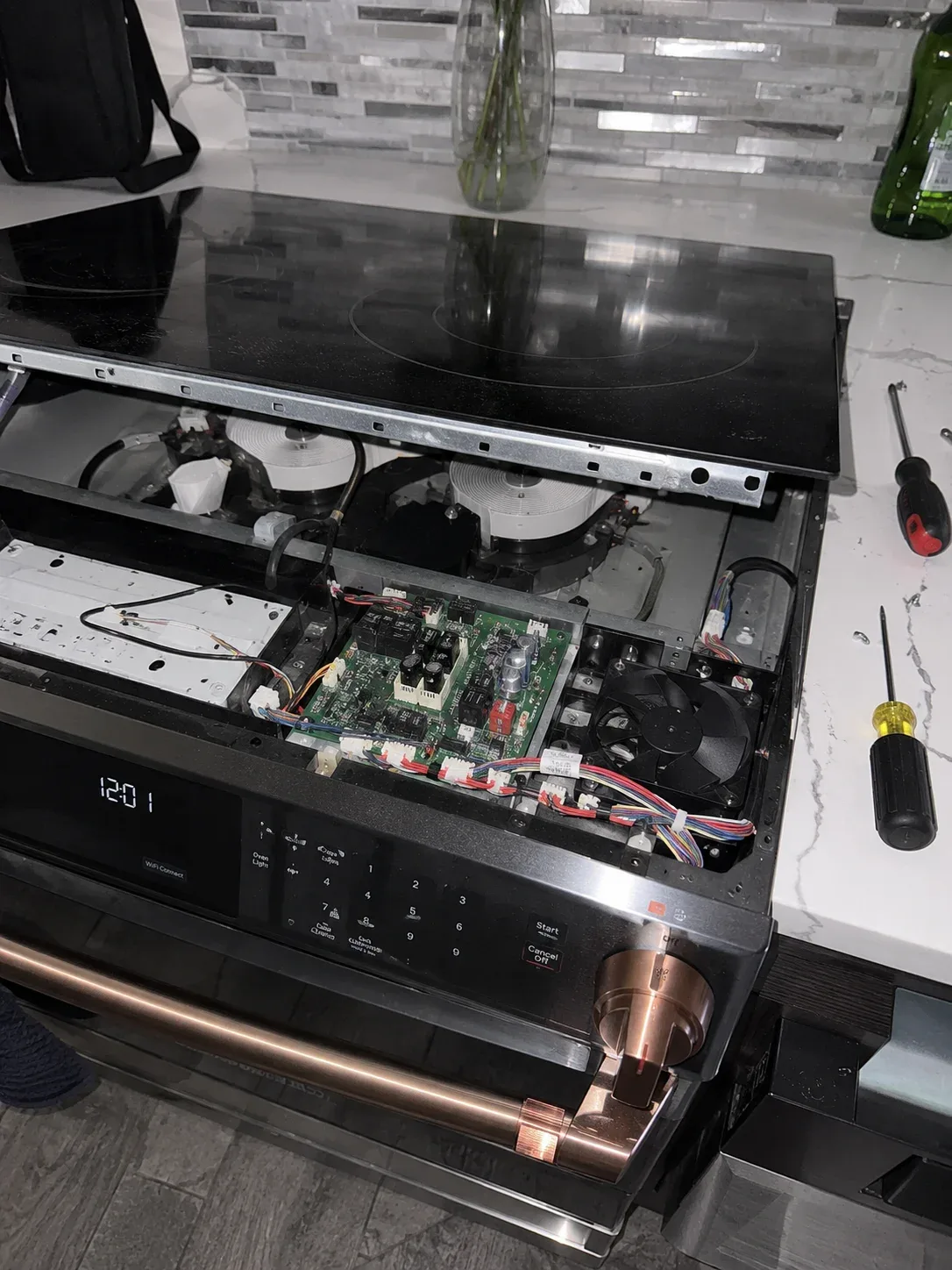 GE Cafe induction range control board repair