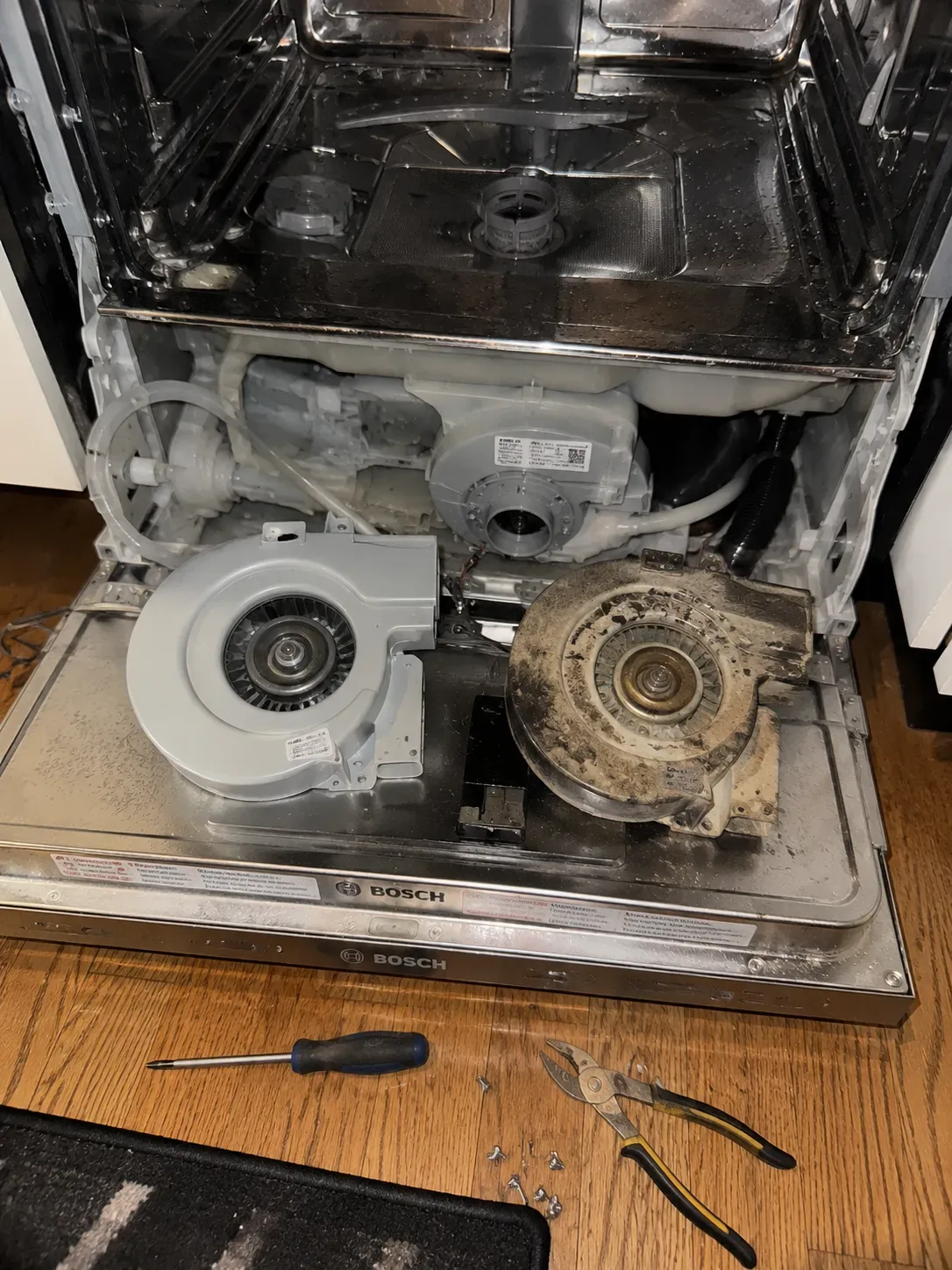 Bosch 800 series dishwasher CrystalDry zeolite repair