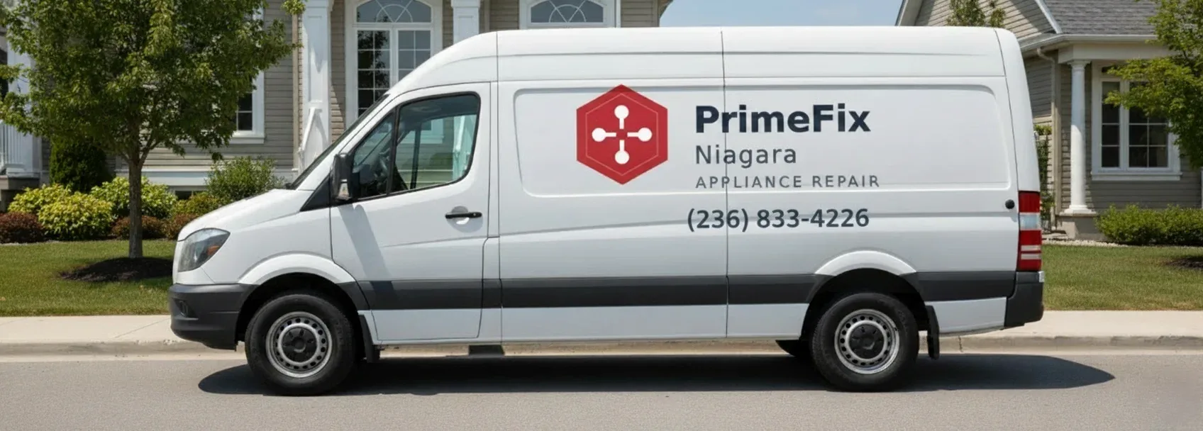 PrimeFix Niagara appliance repair van in Niagara Falls